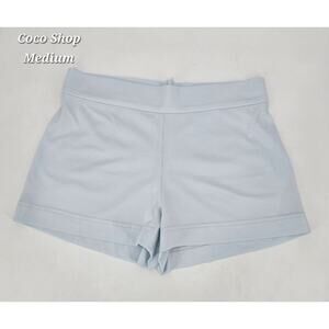 Coco Shop Powder Blue Trouser Shorts M Soft Tailored Summer Minimalist Lounge
